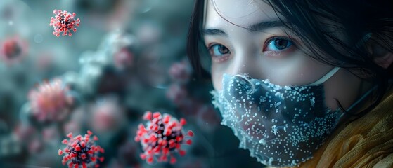 Photo illustrating global impact of allergies on human health showcasing prevalence related issues symptoms and complications. Concept Allergies, Public Health, Prevalence, Symptoms, Complications - obrazy, fototapety, plakaty