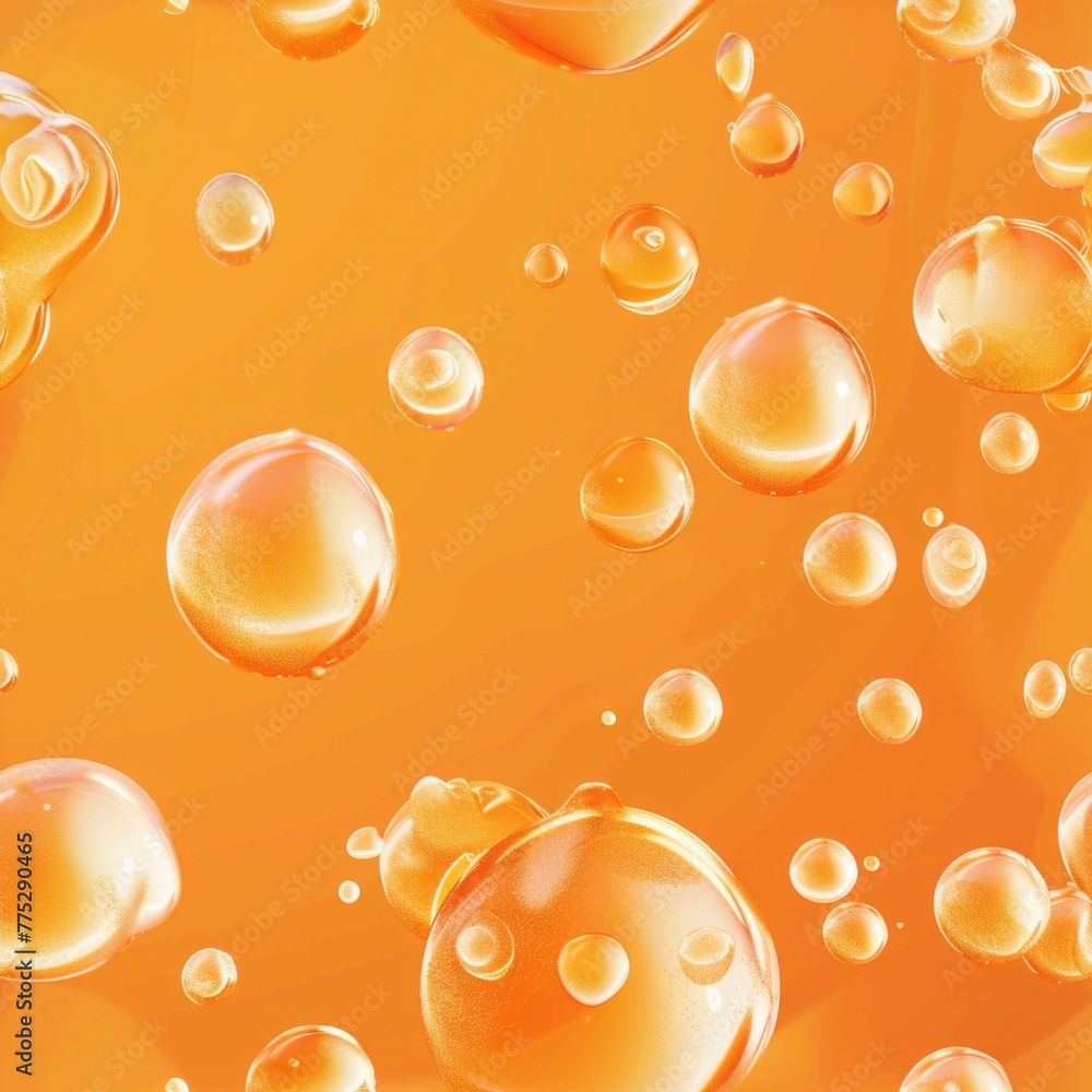 Poster A bunch of bubbles floating on top of each other. Ideal for design projects and backgrounds.
