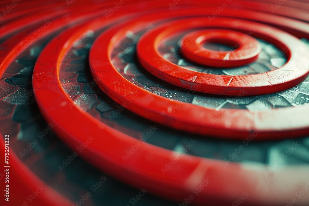 Aufkleber Close up of a red object on a table. Suitable for various concepts