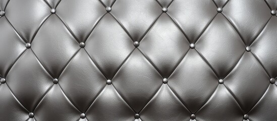 Black leather upholstery with close-up details of intricate button tufting, creating a sophisticated and timeless look
