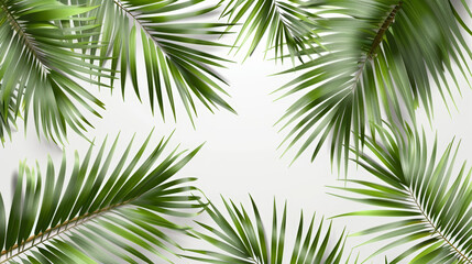 palm trees, blank, transparent, copy space