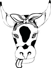 Fototapeta na wymiar Cow Illustration