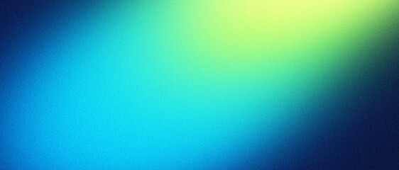 Blue teal green yellow abstract gradient background. grunge grainy noise texture gradient. backdrop cover banner  poster header landing page design