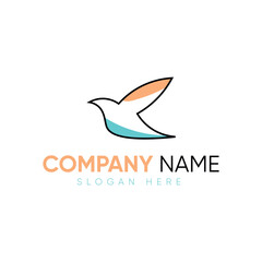 Minimalist Elegant Bird Logo Design