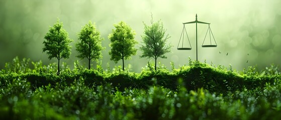 Court cases on environmental protection focusing on legal accountability for preserving natural resources. Concept Environmental Lawsuits, Legal Accountability, Natural Resource Preservation - obrazy, fototapety, plakaty