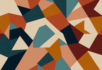 abstract background with geometric shapes design in three colors