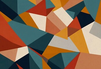 abstract background with geometric shapes design in three colors