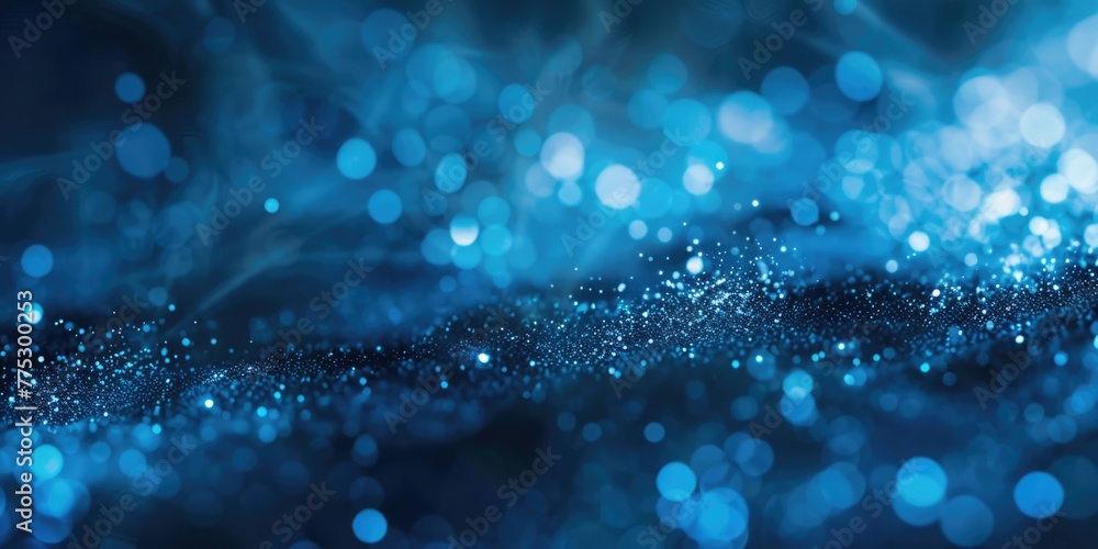 Poster close up view of a blurry blue background. suitable for various design projects