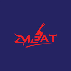 meat store logo design vector