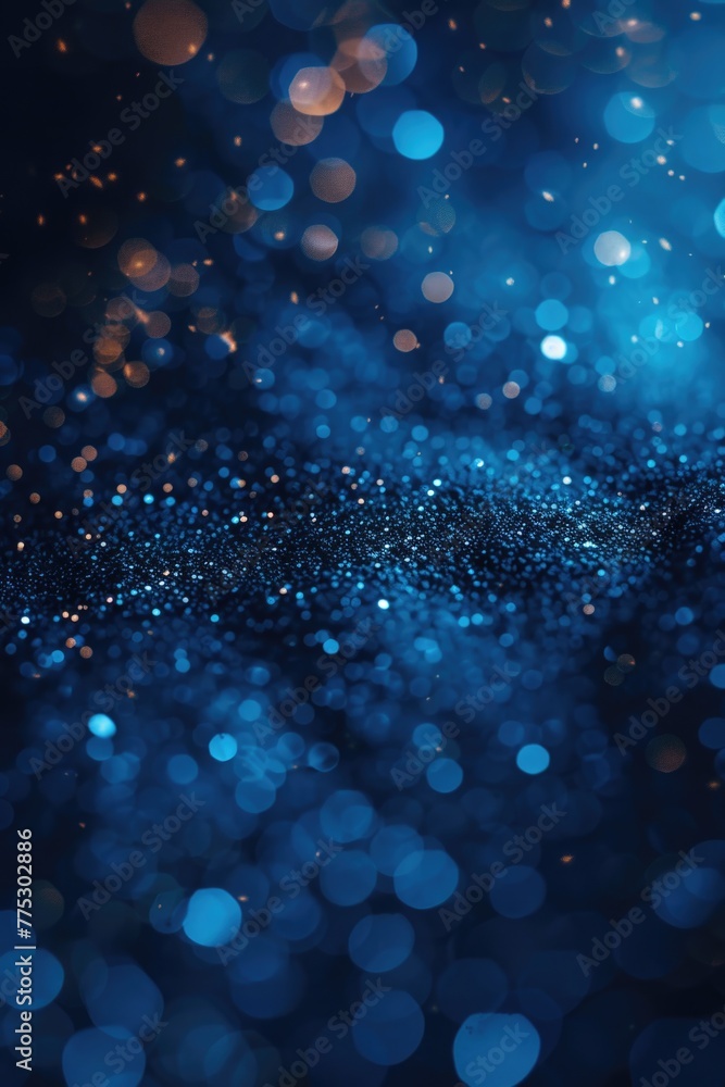 Poster Dark blue background with sparkling effect. Ideal for adding a touch of elegance to designs