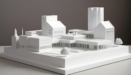 white architectural model

