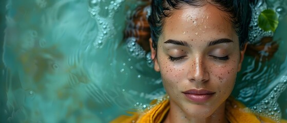 Woman receiving ayurvedic spa treatment for selfcare and relaxation. Concept Ayurvedic Spa, Selfcare, Woman Wellness, Relaxation, Holistic Treatment