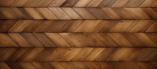 Detailed view of a wooden wall featuring a stylish pattern of chevrons in alternating directions