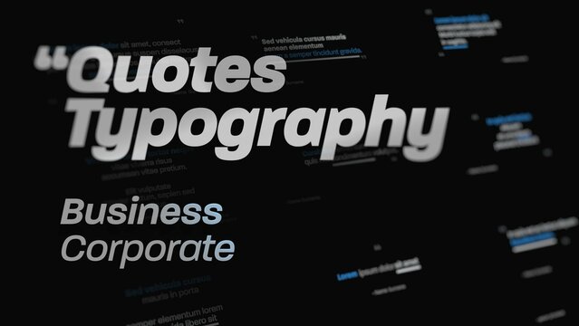 Business Corporate Quotes Titles Animation 