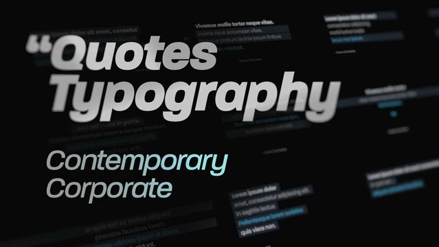Contemporary Corporate Quotes Titles Animation 