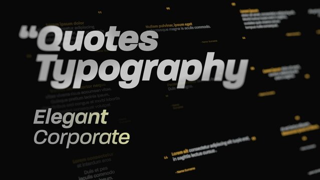 Elegant Corporate Quotes Titles Animation