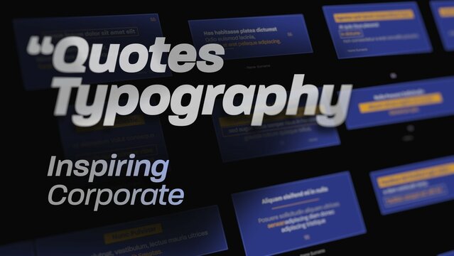 Inspiring Corporate Quotes Titles Animation 