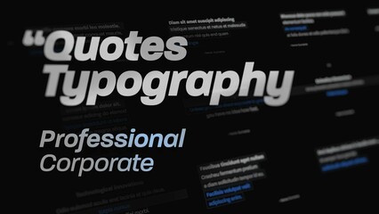 Professional Corporate Quotes Titles Animation 