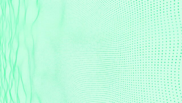 3D modern wave halftone circular dots Cyan color professional background