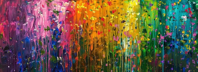 Lively abstract painting colorful expressionist background setting