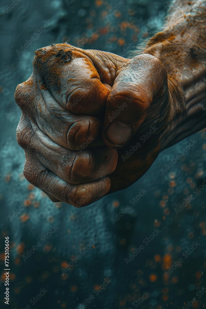 Poster close up of a person's hand holding an object, suitable for various concepts and designs