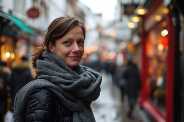 Portrait of a beautiful middle-aged woman in Paris, France