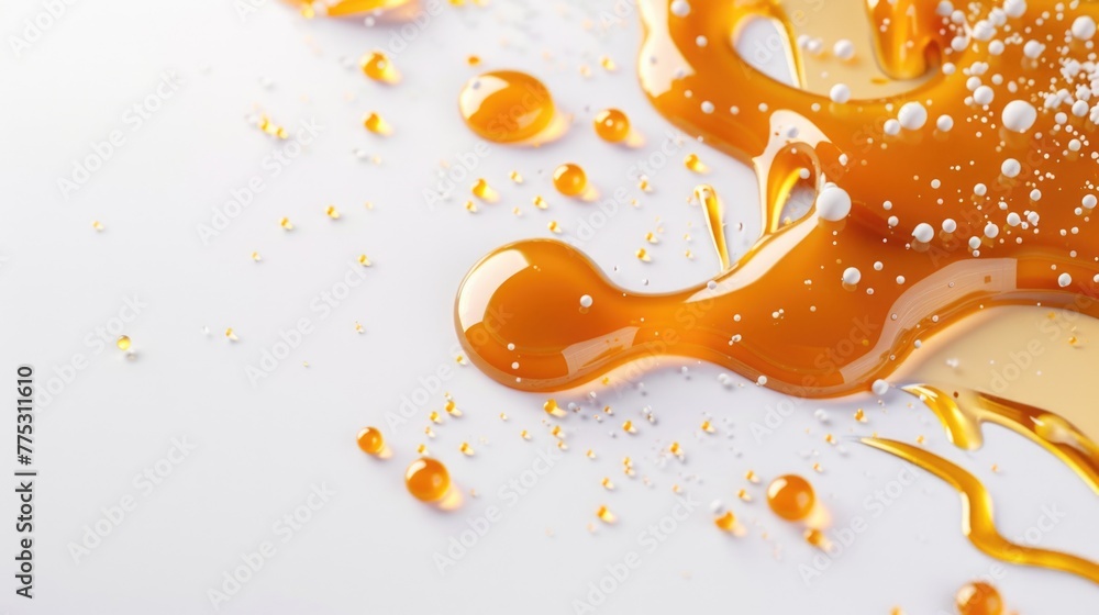 Poster close up of liquid on a table, suitable for various design projects