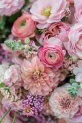 Obraz premium Beautiful bouquet of pink and white flowers, perfect for weddings or special occasions