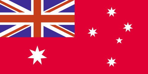 Australian red ensign. Illustration of Australian red ensign