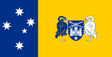 Flag of the Australian Capital Territory. Illustration of Capital Territory Flag