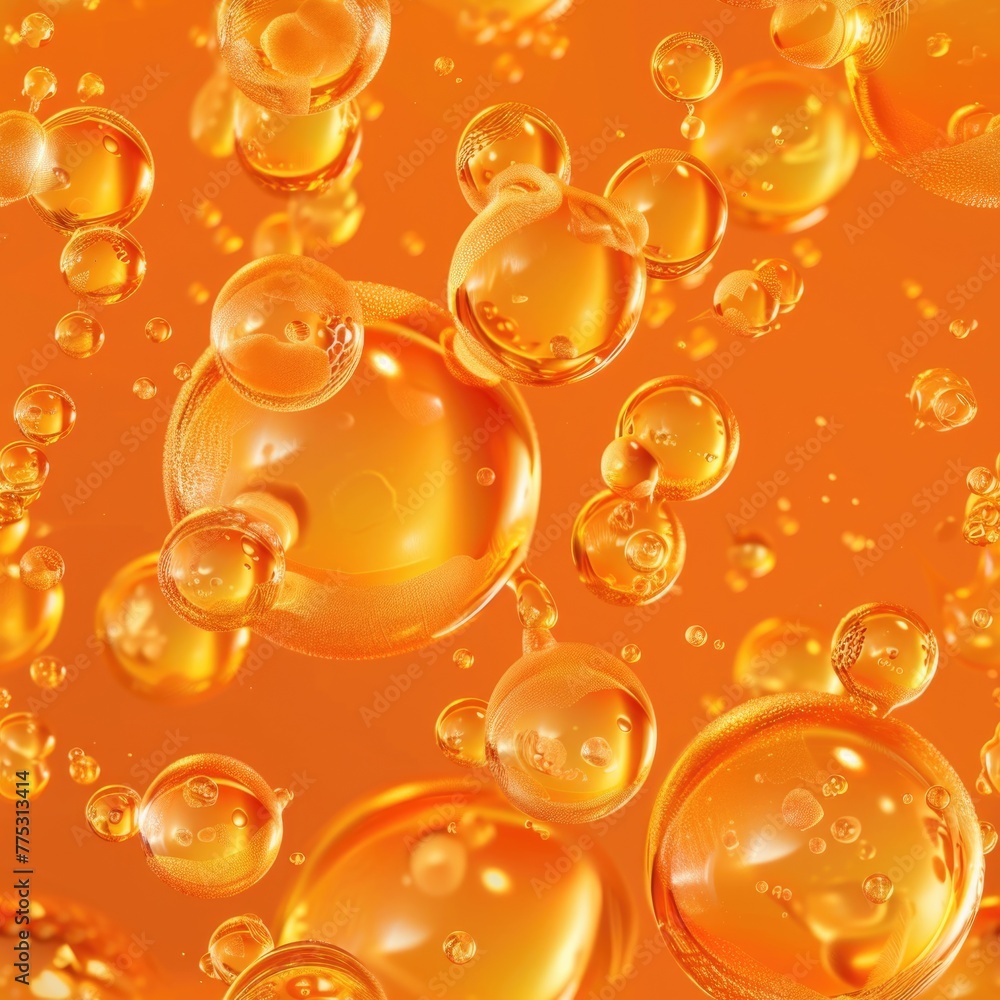 Poster A bunch of bubbles floating in the air. Ideal for adding a touch of whimsy to any project