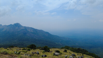 Ponmudi hill station, western ghats mountain range, Thiruvananthapuram, Kerala, landscape view