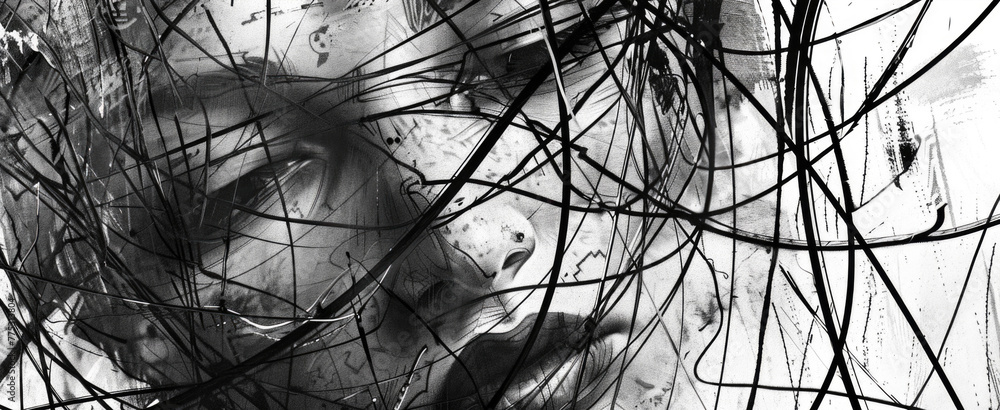 Poster A close-up photo of a man's face, suitable for various projects