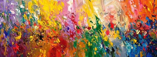 Vibrant abstract expressionism energetic brushwork backgrounds