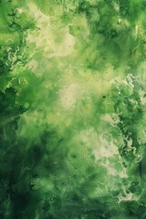 Fototapeta na wymiar A vibrant abstract painting in green and white. Suitable for modern interior decor