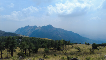 Ponmudi hill station, western ghats mountain range, Thiruvananthapuram, Kerala, landscape view