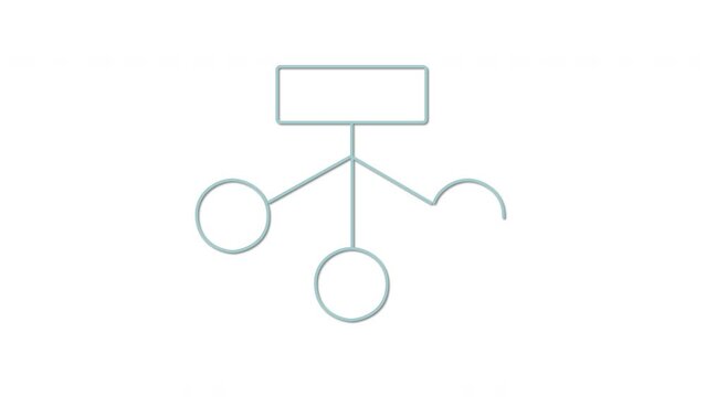 Block diagram, analysis scheme, flow chart self drawing animation. Animated infographics
