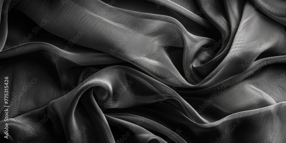 Poster close-up black and white photo of a fabric. suitable for various design projects