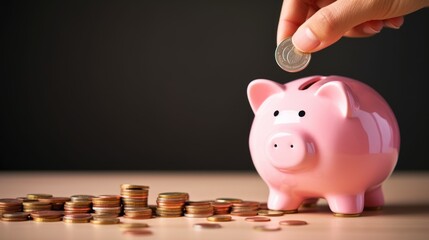 piggy bank money savings coin, ai