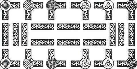 Seamless Celtic Frame Borders and Corners