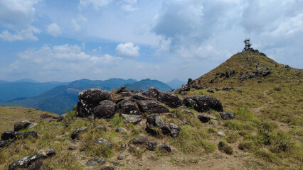 Ponmudi hill station, western ghats mountain range, Thiruvananthapuram, Kerala, landscape view