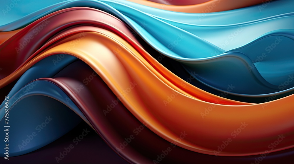 Fototapete 3d wavy abstract background, with sinuous lines intertwining and undulating in a mesmerizing dance, 