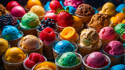Fototapeta na wymiar colorful ice cream design creative