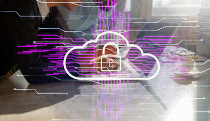cloud computing virtual screen Cloud technology.