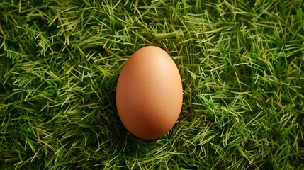 egg on the grass.