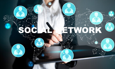 global social network and connection internet