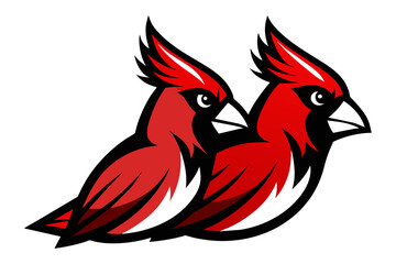 silhouette color image,Cardinal ,vector illustration,white background