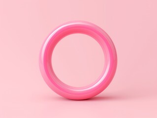 Soft Dimension Pink 3D Sphere on Abstract Design Background