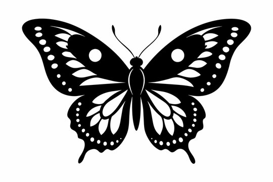 insect Butterfly, nothing more. silhouette black vector illustration