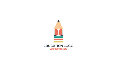 Creative modern Book open like human with cap, success education logo.